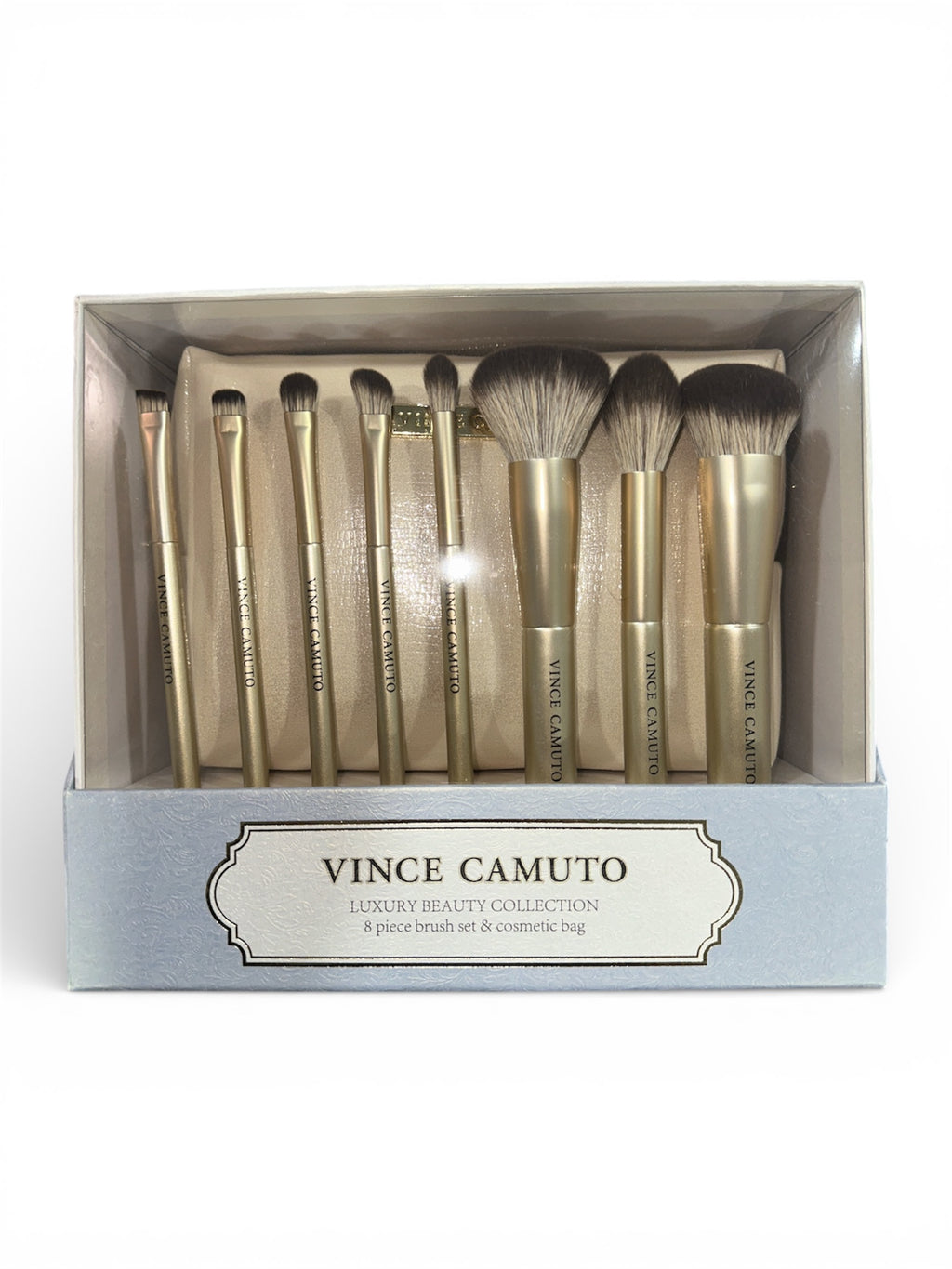VINCE CAMUTO LUXURY 8 PCS COLLECTION SET + COSMETIC BAG