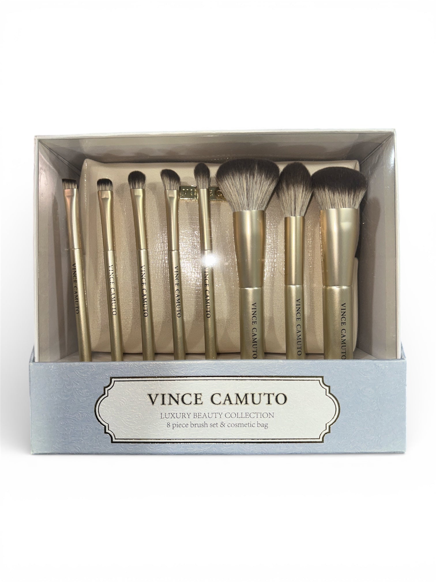 VINCE CAMUTO LUXURY 8 PCS COLLECTION SET + COSMETIC BAG