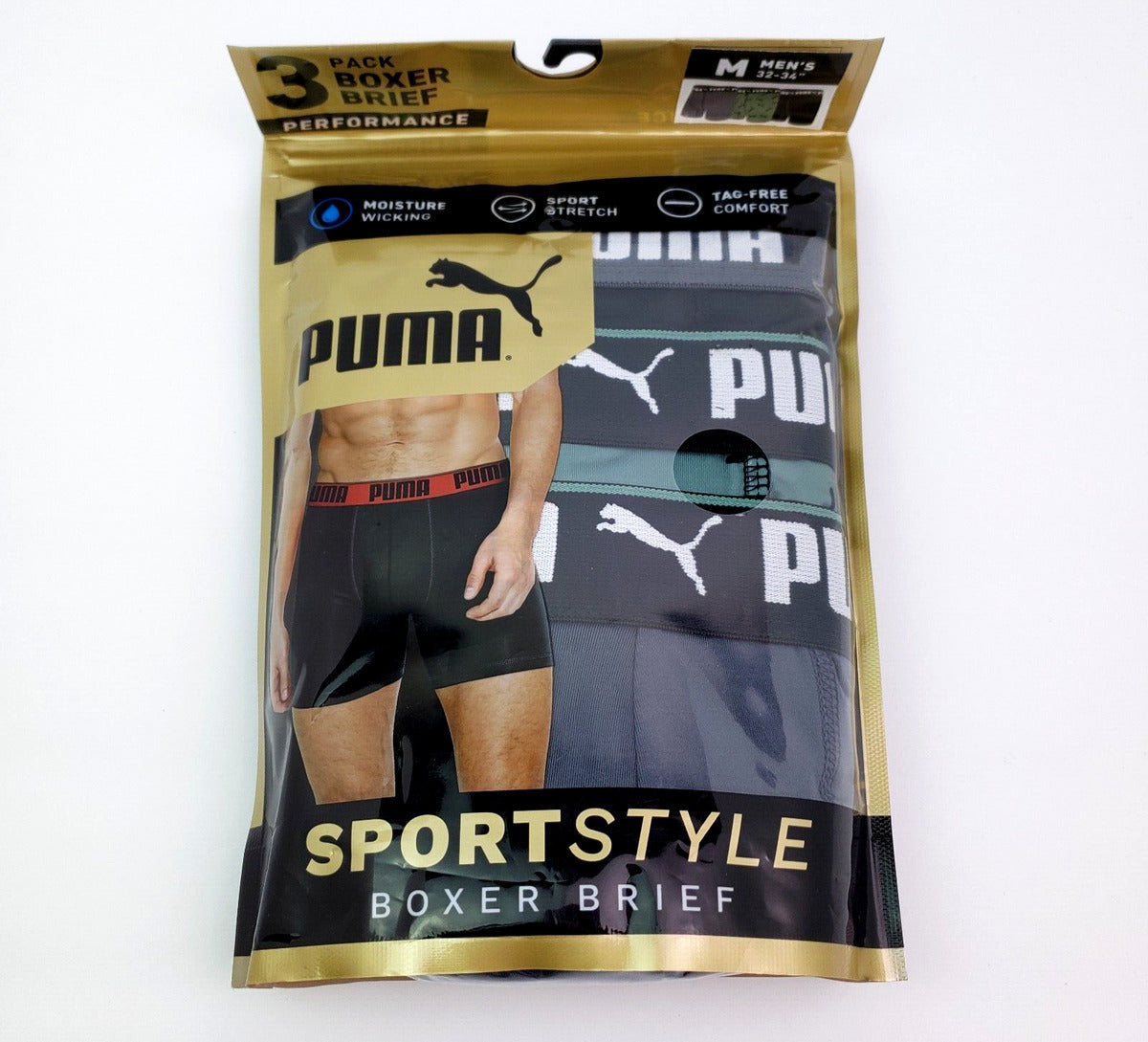 Puma 3 Pack Boxers Size M