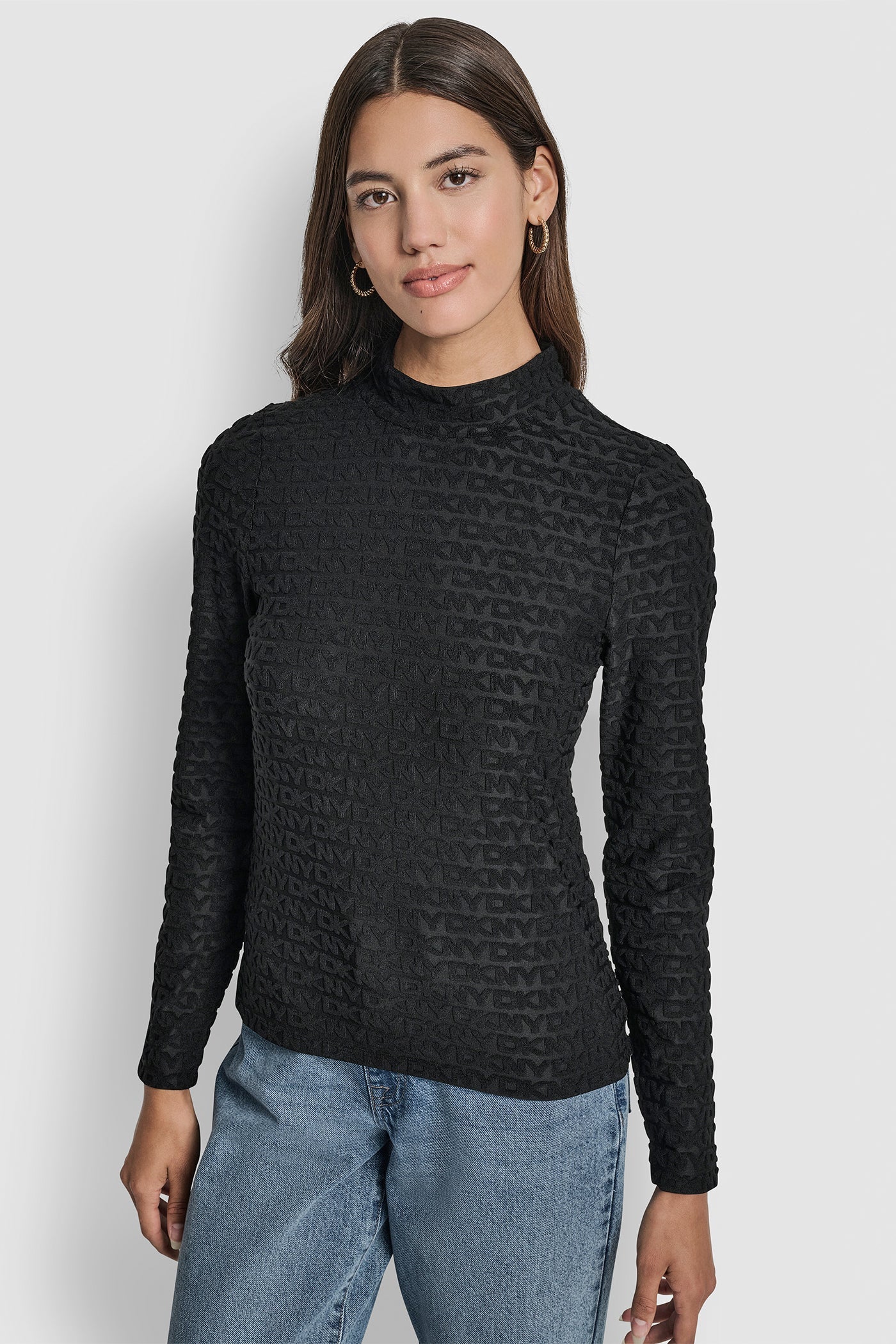 DKNY LONG SLEEVE LOGO TEE