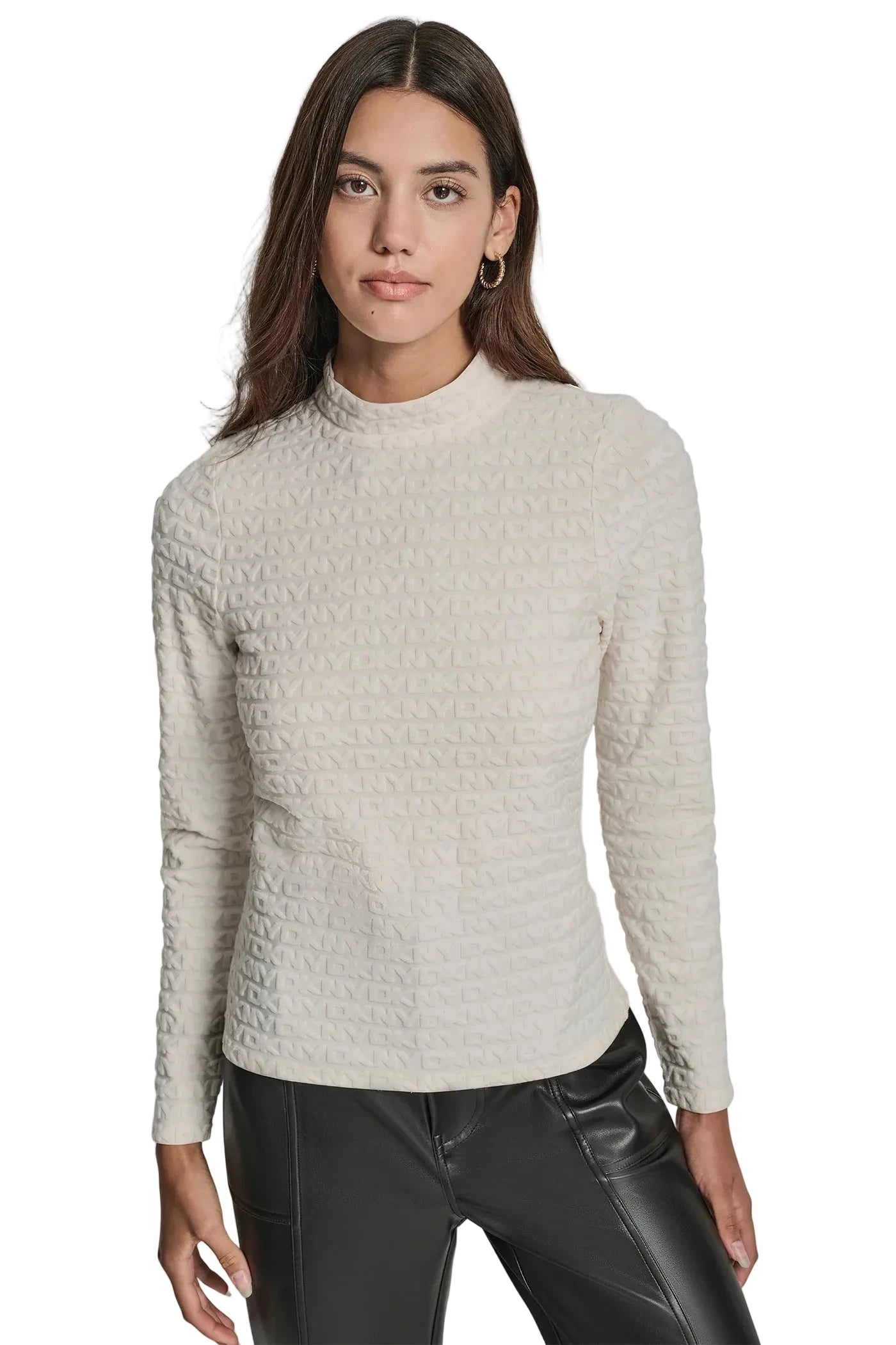 DKNY LONG SLEEVE LOGO TEE