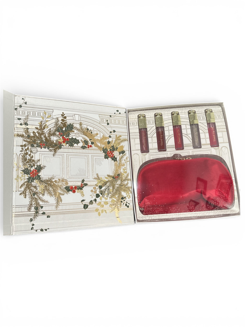 5 Tinted Lip Oils with Velvet Cosmetic Bag