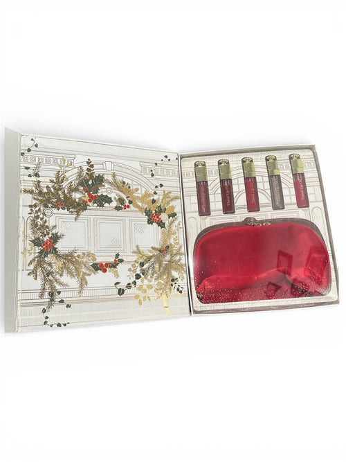 5 Tinted Lip Oils with Velvet Cosmetic Bag