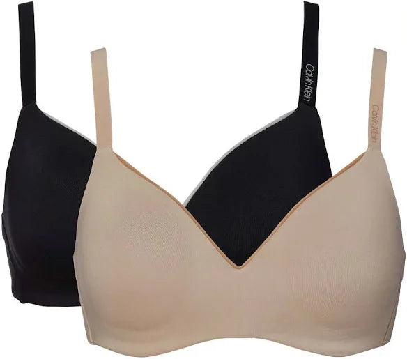 Calvin Klein Womens 2 Pack Microfiber Wirefree Bras