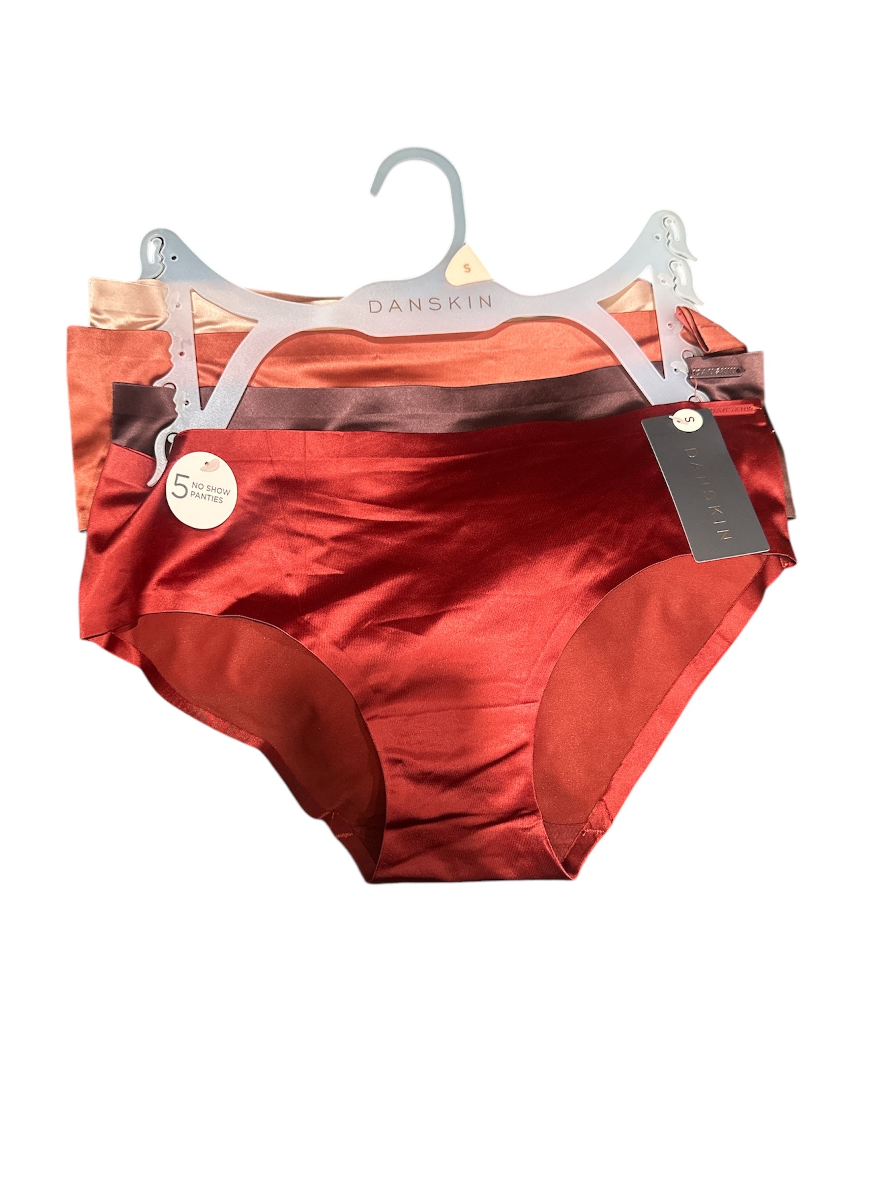 Danskin No Show Satin Panties 4 Pack