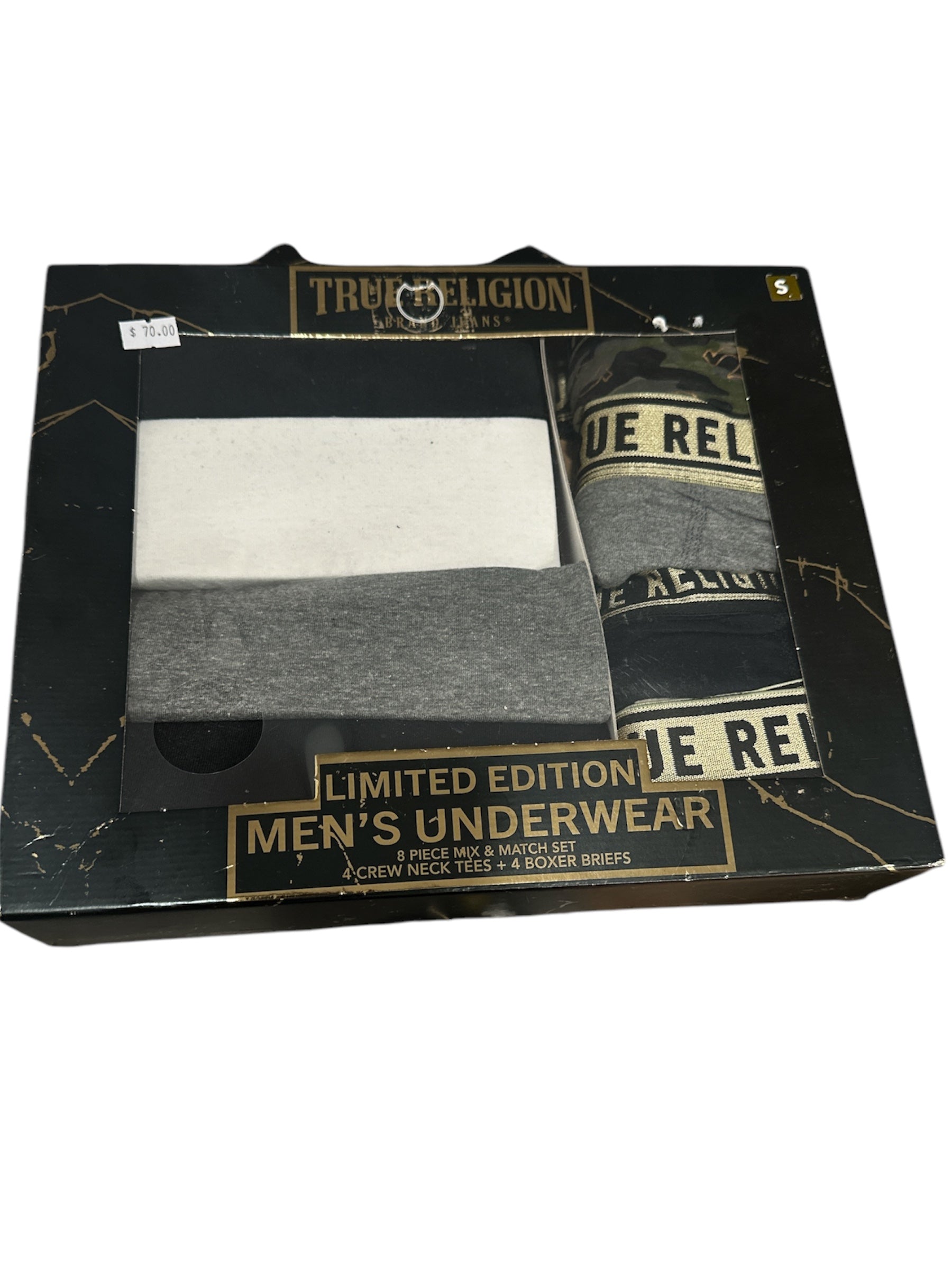 True Religion 8 Pieces Crew Neck Tees + Boxers