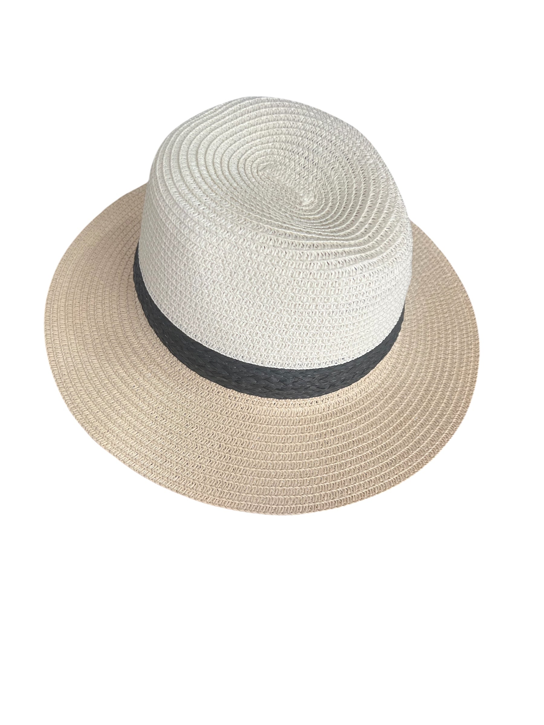 Beige & Black Sun Hat