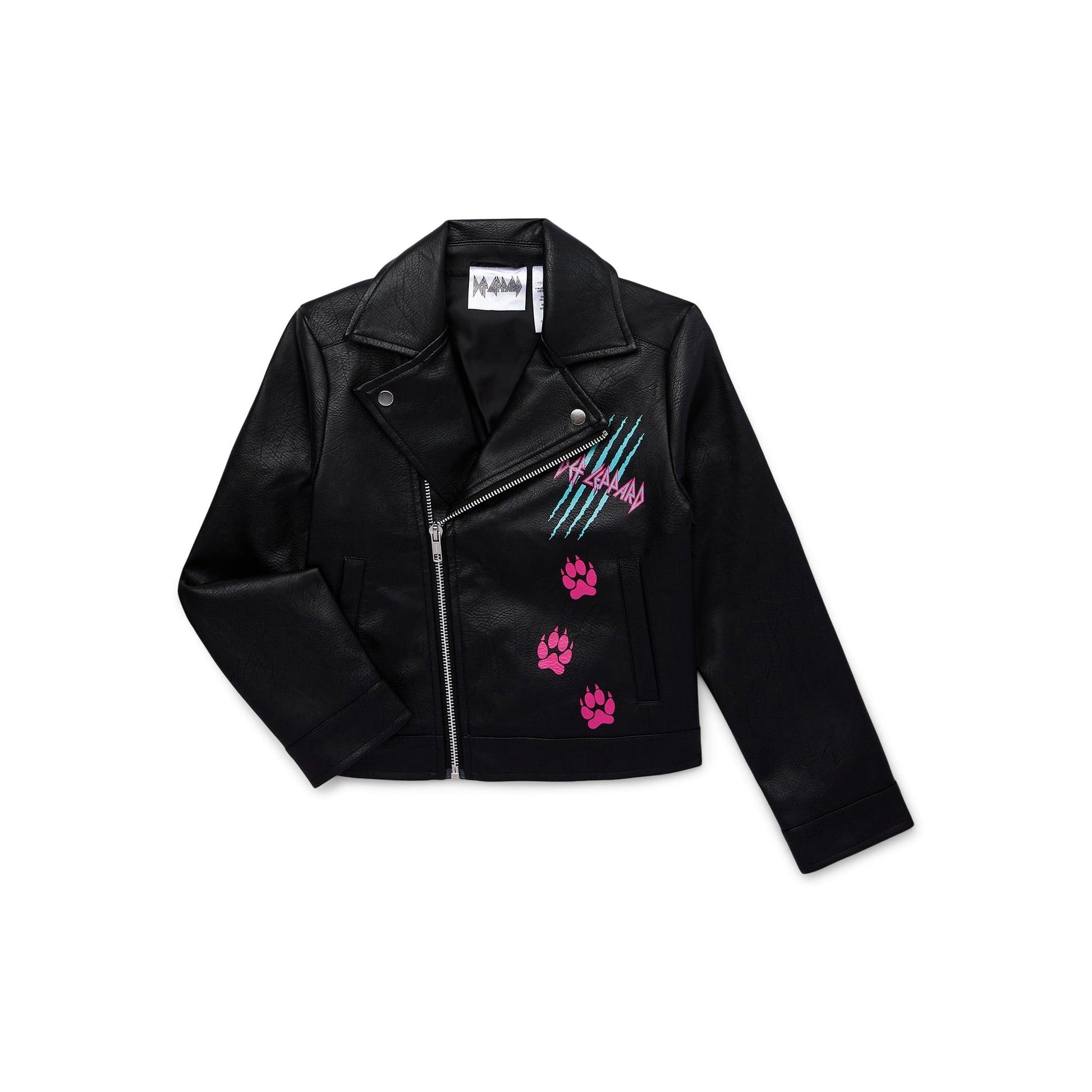 Leather Black Jacket Girls 10-12