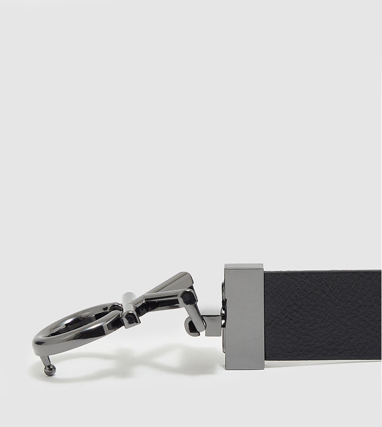CALVIN KLEIN Black Reversible Light Brown Belt