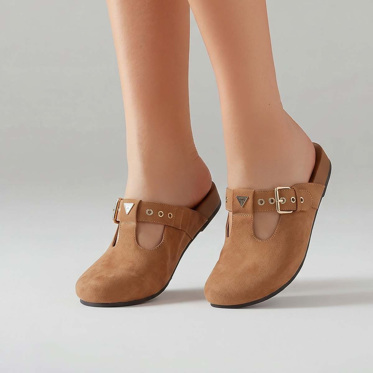 Guess Women Brown Slides