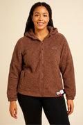 Reebok Women’s Sherpa Fleece Sweater Rose Brown