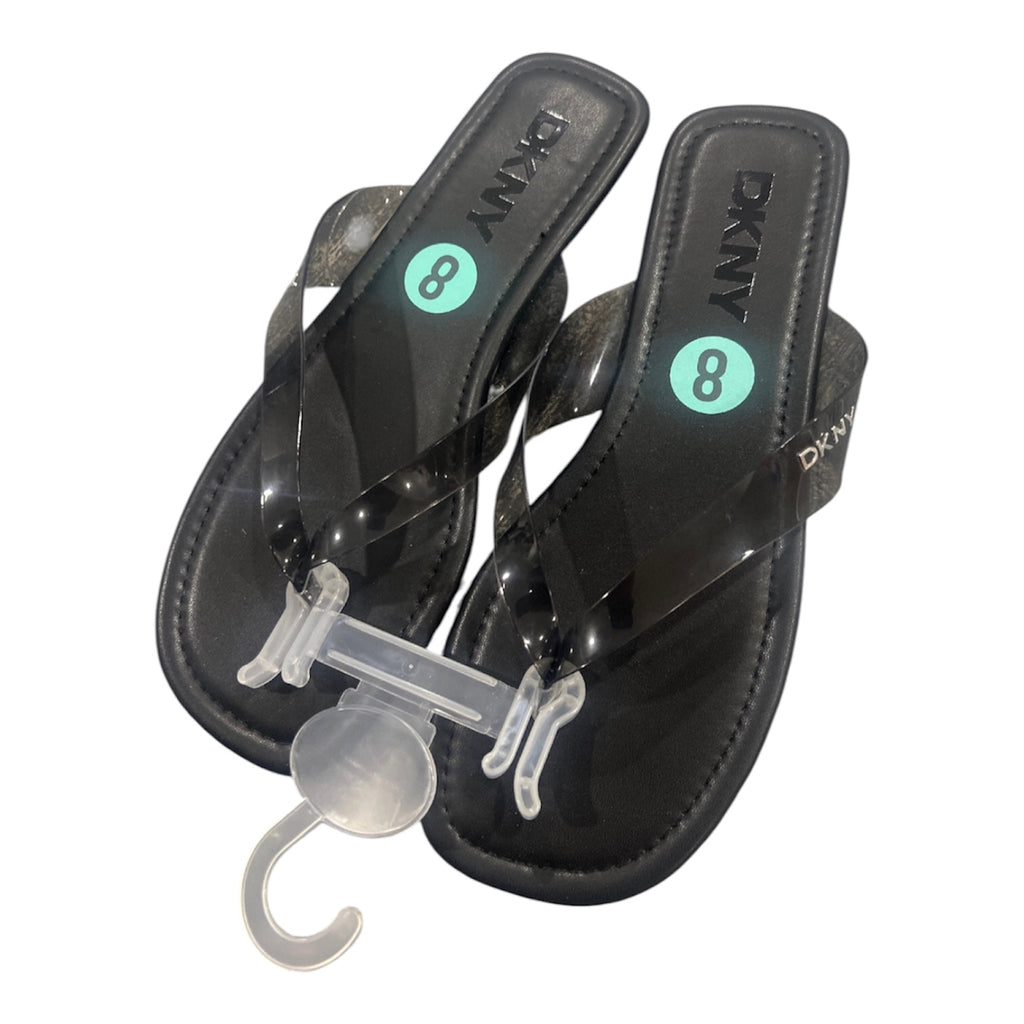 DKNY Black Leather Slide
