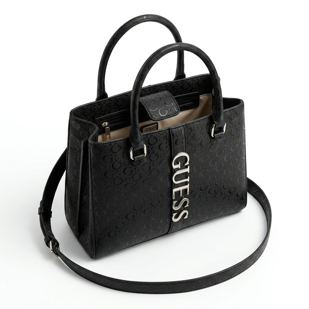 GUESS BLACK SATCHEL BAG