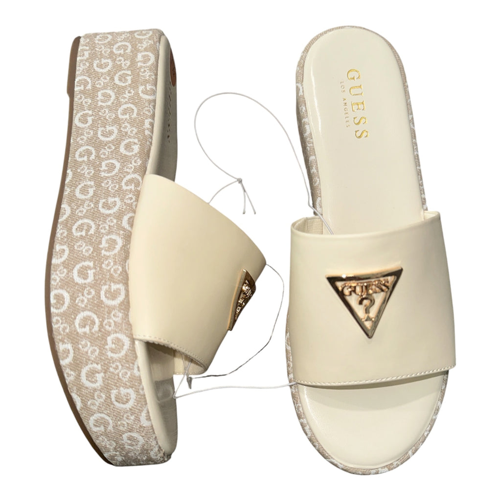 GUESS BEIGE WEDGE SLIDE