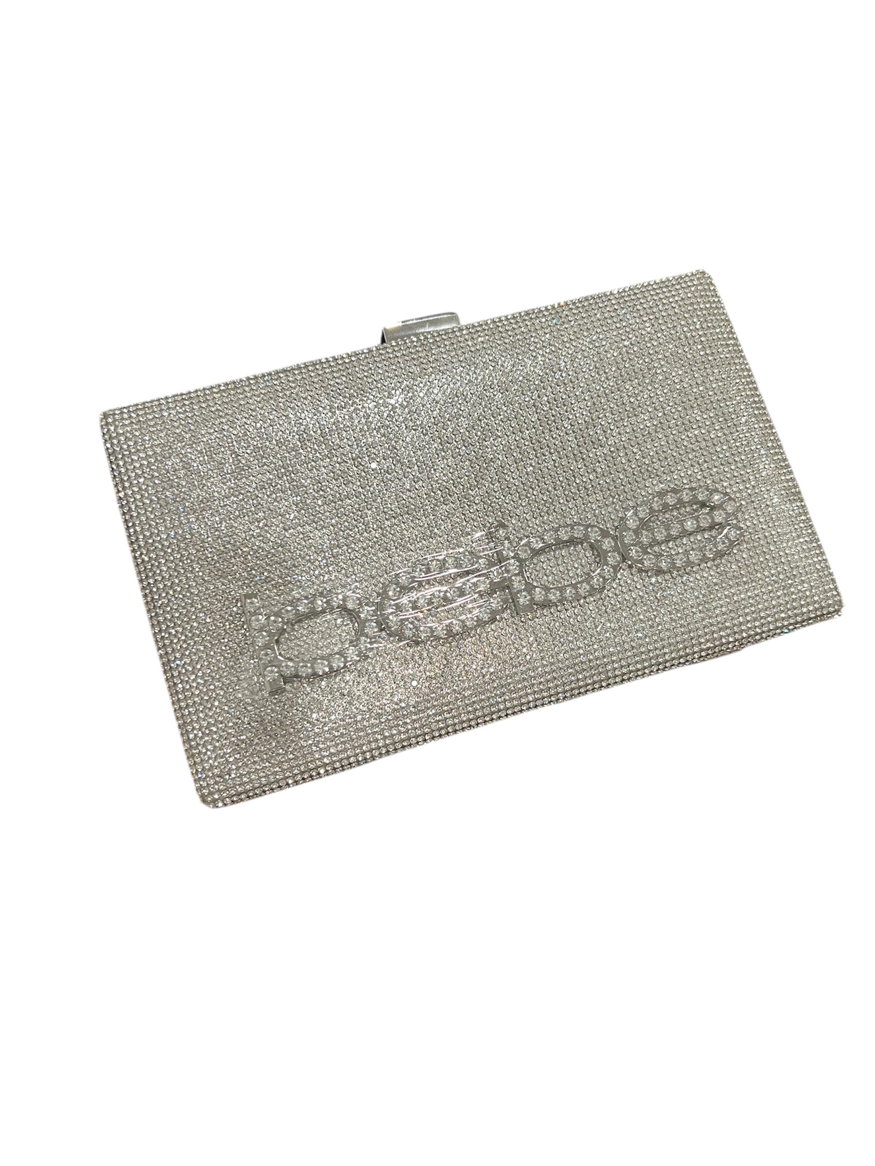 BEBE Silver Clutch