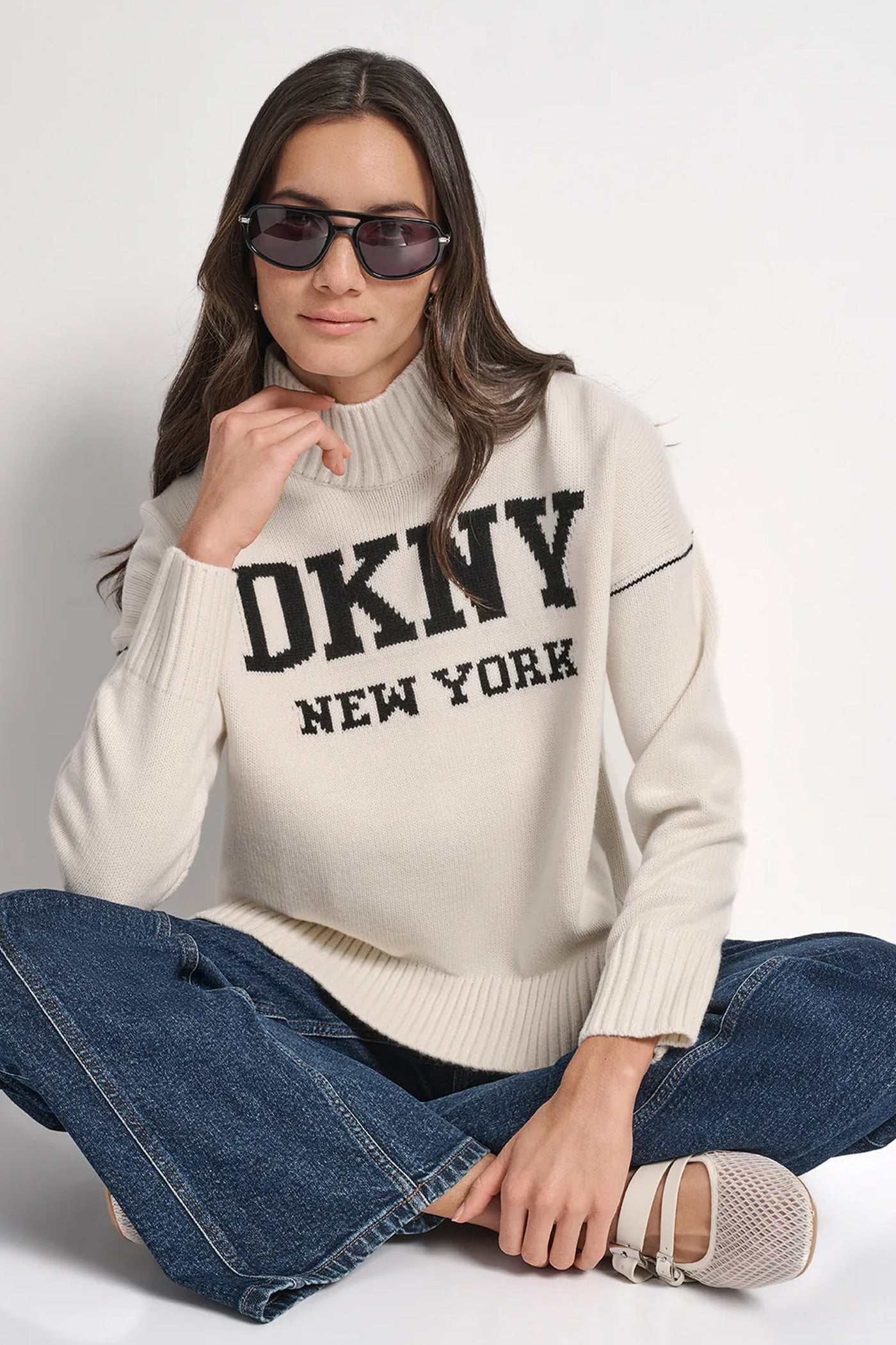 DKNY Beige Sweatshirt