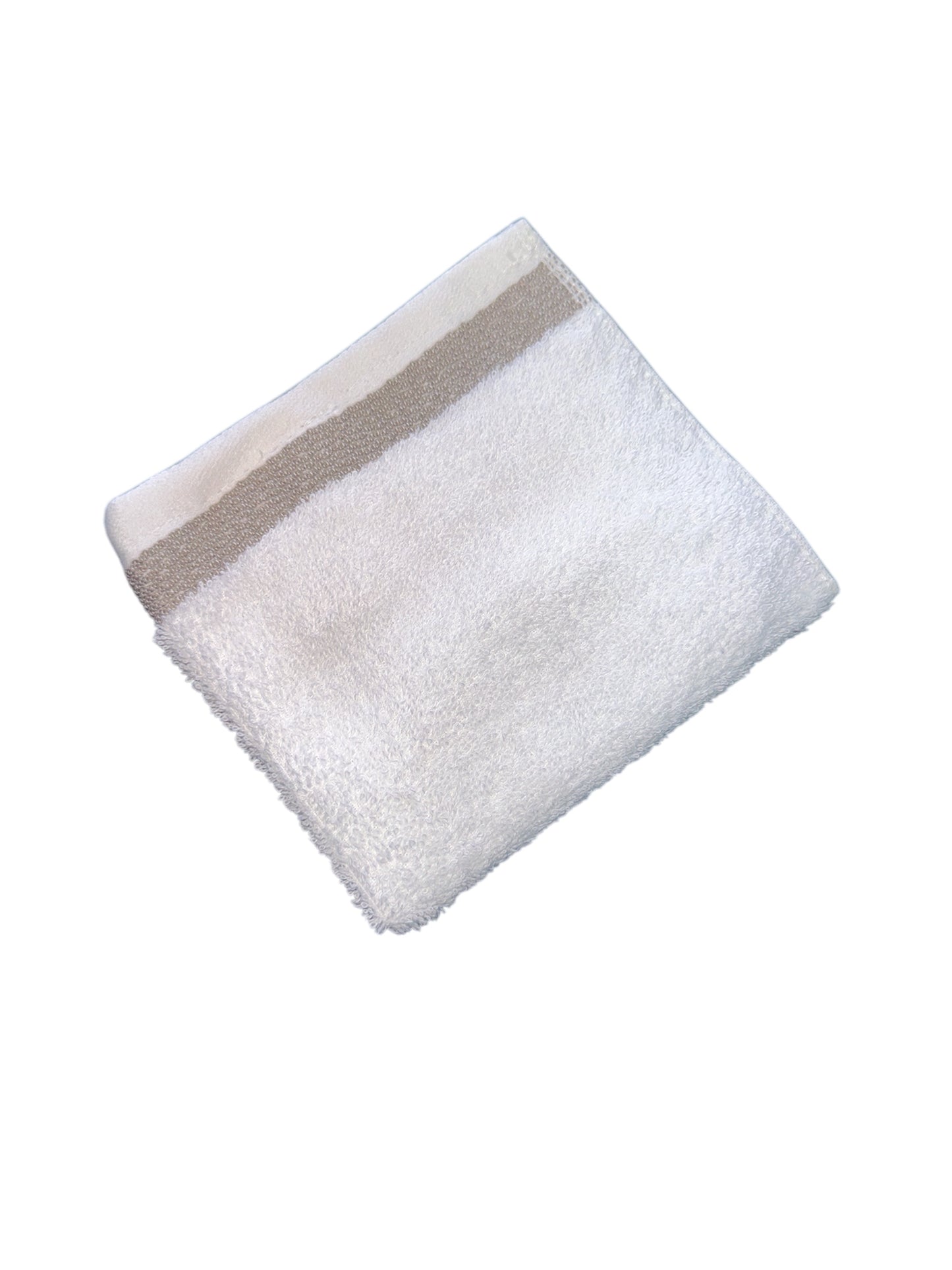 Beige and White Face Towel