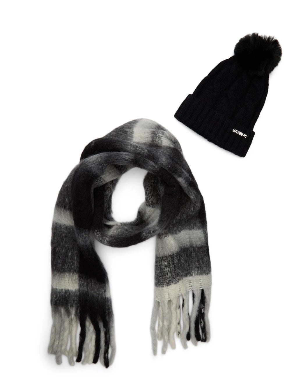 Madden NYC Women's Scarf and Beanie 2-Piece Set