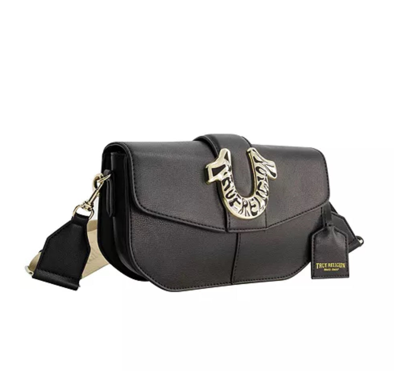 True Religion Black Leather Crossbody