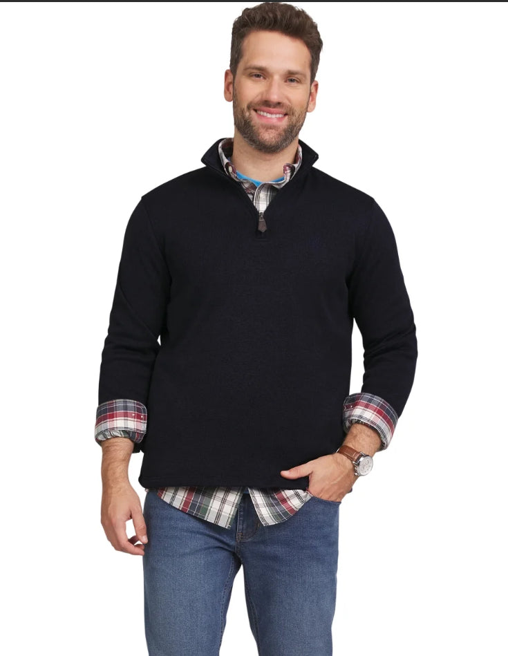 Chaps Quarter Zip Fleece Sweater Gift Box Set