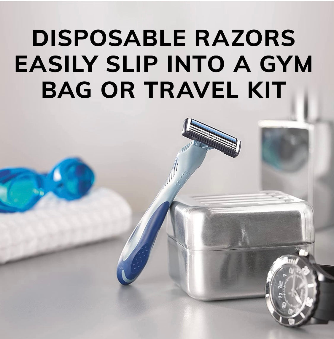 BIC Men's disposable Razors with 3 Blades, 10 Piece Kit