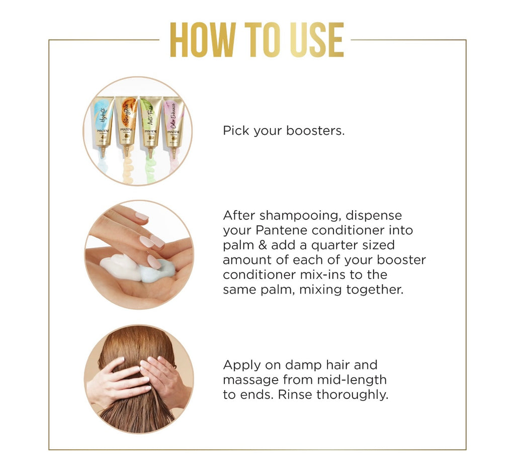 Pantene Pro-V Hydrate Booster, Conditioner Mix-In, 15 ml