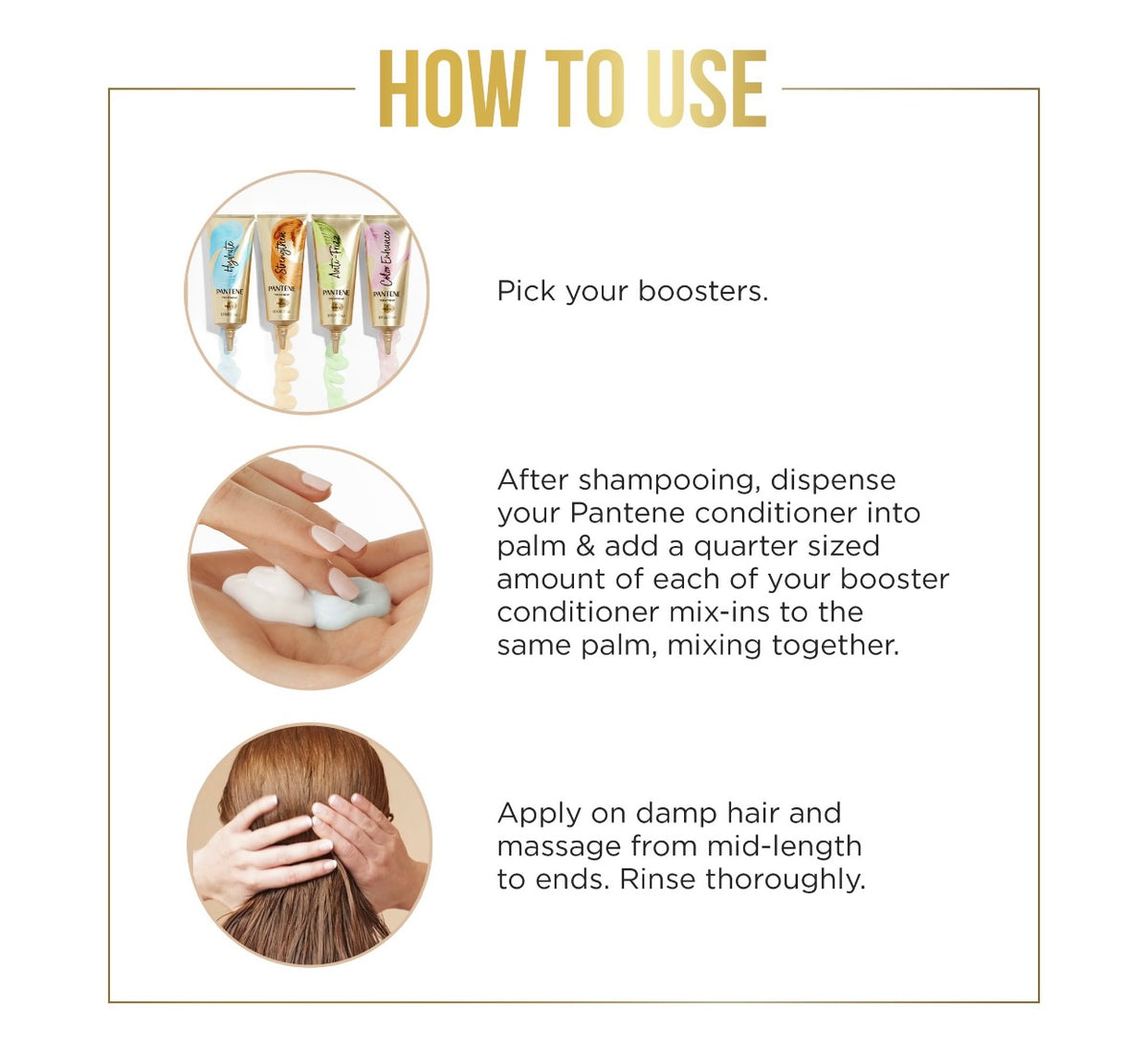 Pantene Pro-V Hydrate Booster, Conditioner Mix-In, 15 ml