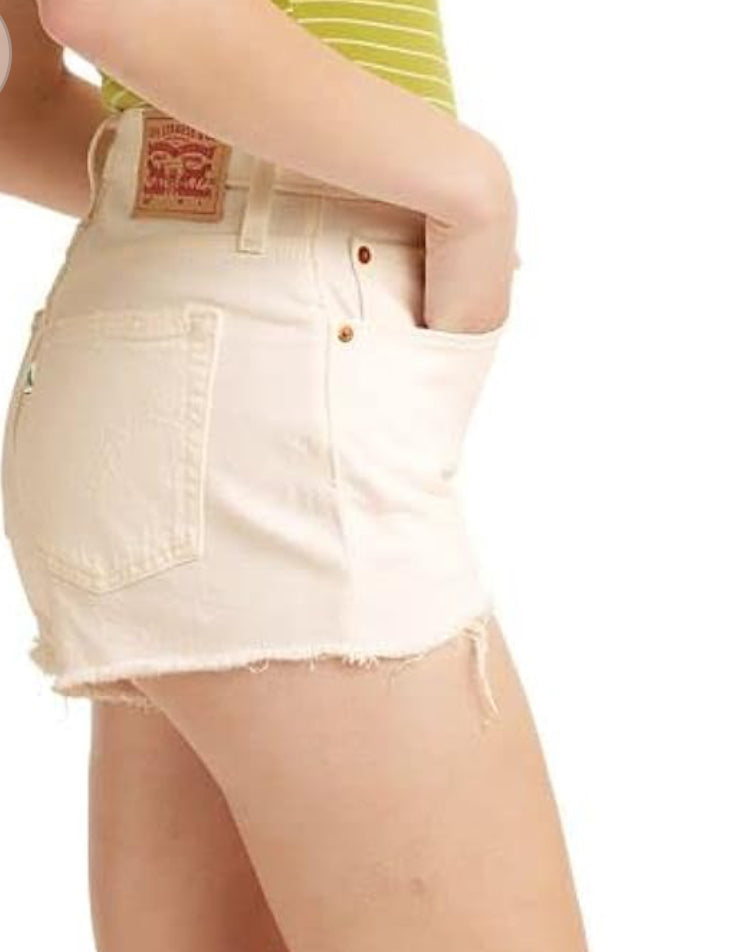 Levi's Women's 501 Original Shorts, Whiteboard-White, 31
