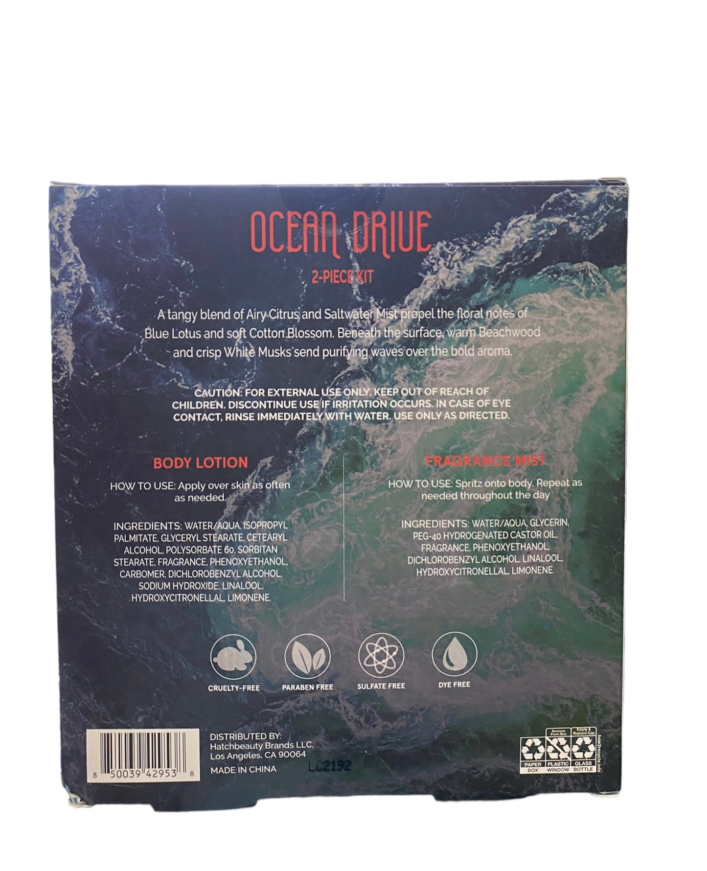 Ocean Briue 2 Pieces Kit Men