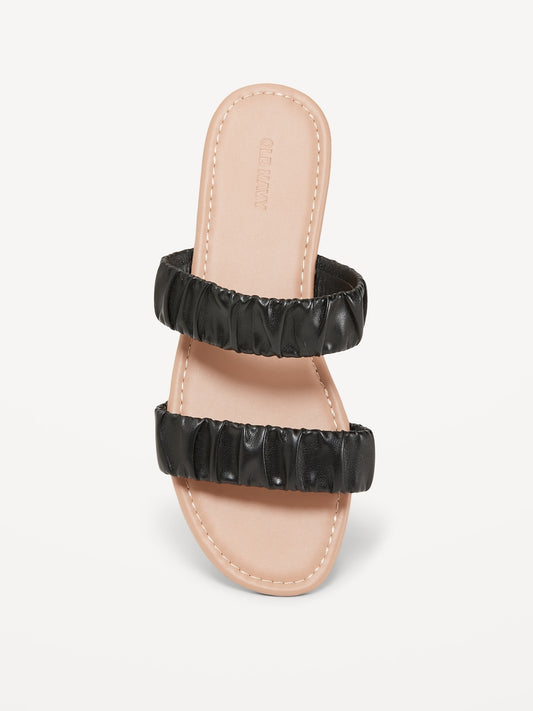 OLD NAVY Black Leather Slide