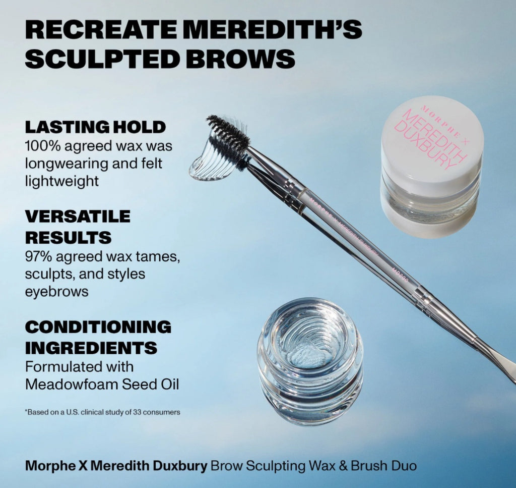 MORPHE X MEREDITH DUXBURY BROW SCULPTING WAX AND BRUSH DUO