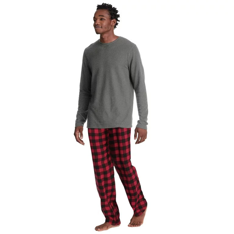 Hanes Men’s X-Temp® Sleep Set, Waffle Knit/Microfleece