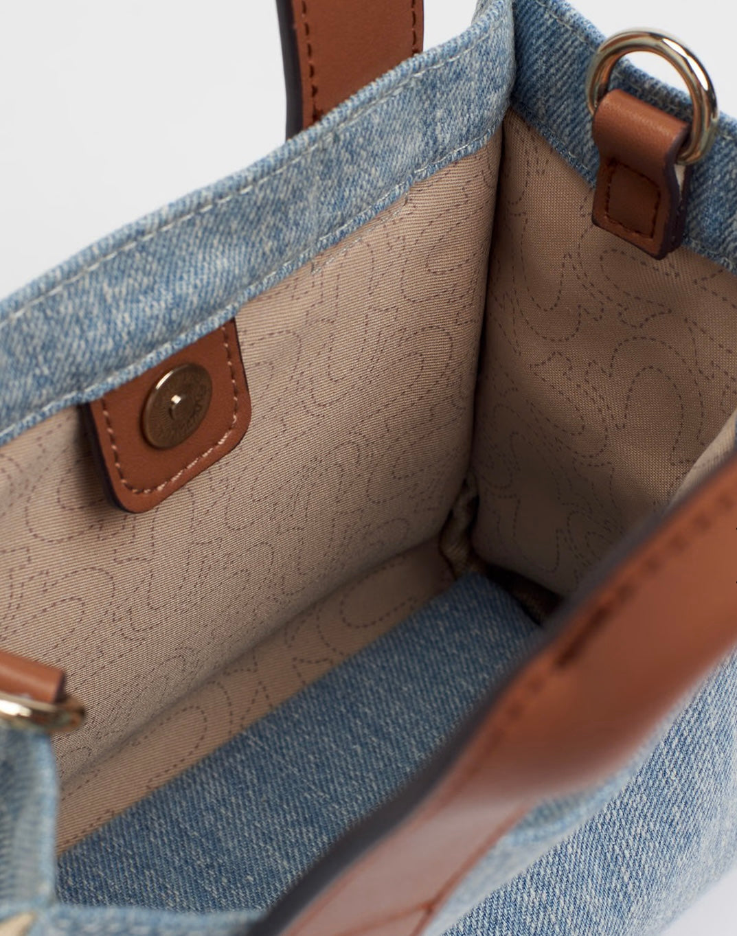 TRUE RELIGION MINI DENIM TOTE BAG