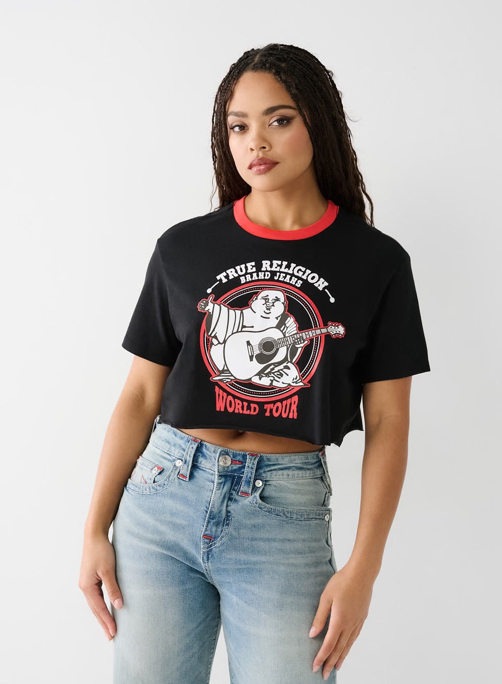 TRUE RELIGION BUDDHA CROP TEE
