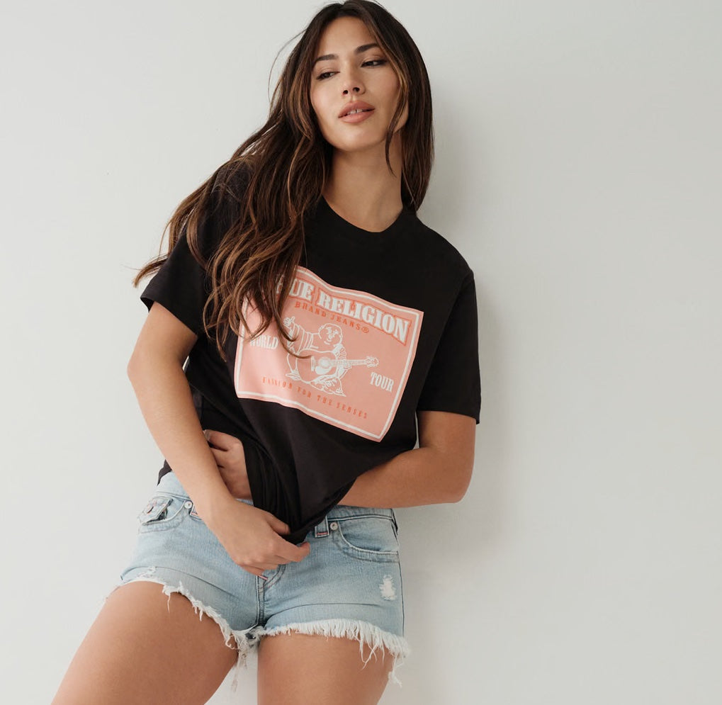 TRUE RELIGION LOGO OVERSIZED TEE