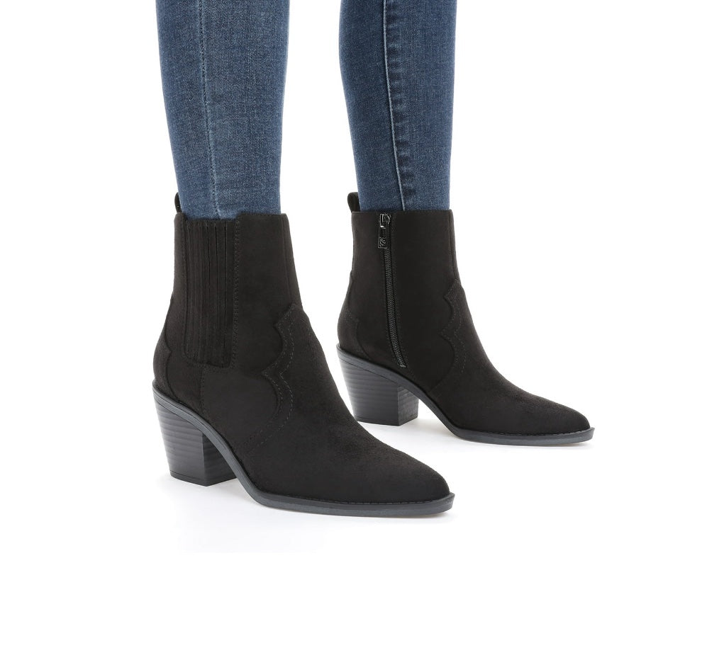 Ankle Black Velvet Boots