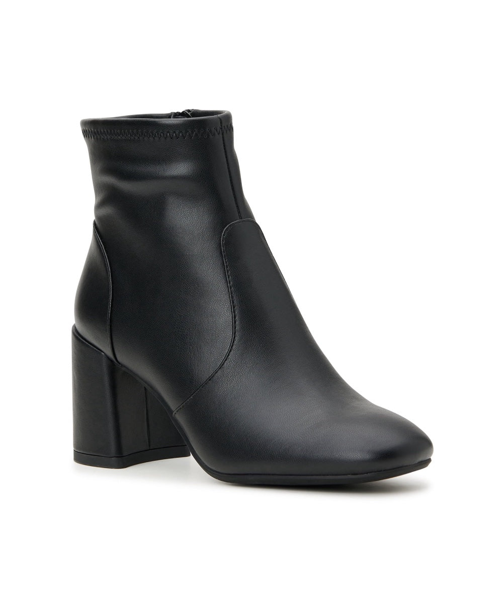 Black Leather Heeled Boots