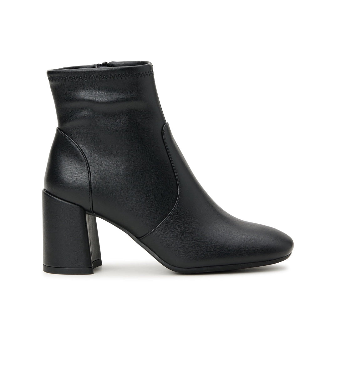 Black Leather Heeled Boots