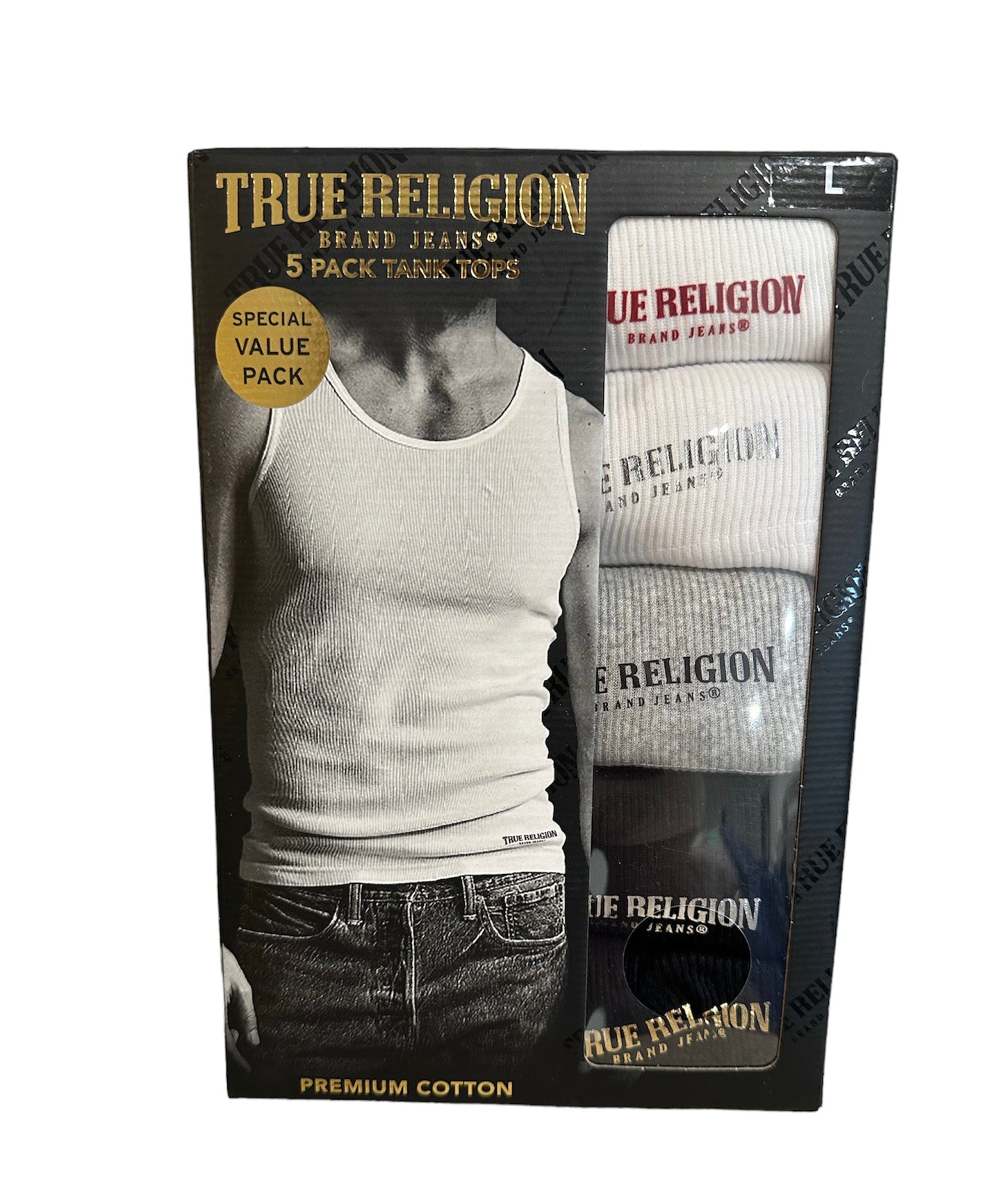 True Religion 5 Pack Tank Tops