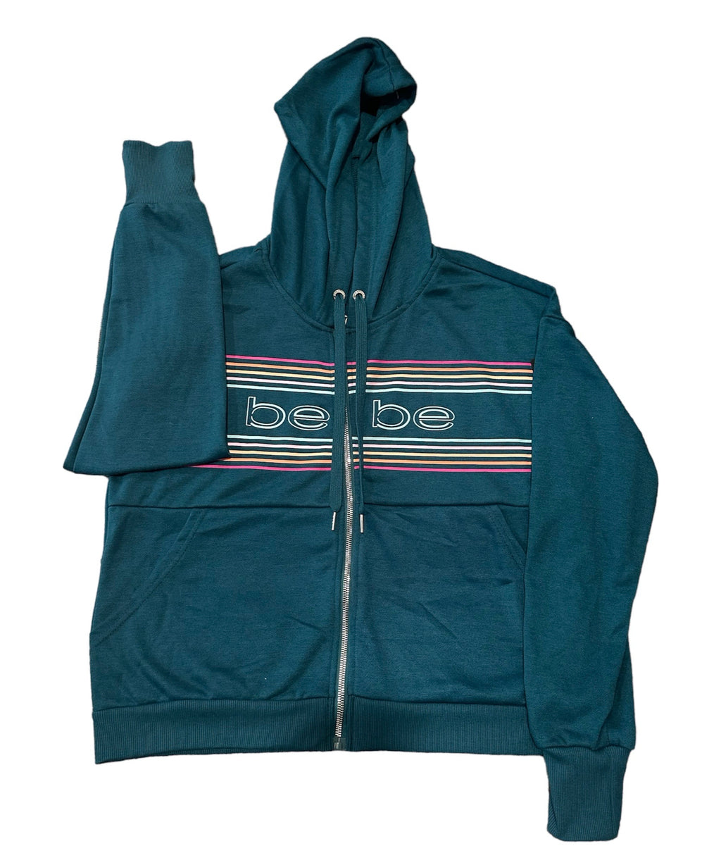 WOMEN BEBE ZIP UP HOODIE